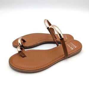 Chase and Chloe Jexley Slide Sandals Open Toe Women's Camel Size US7 EU37